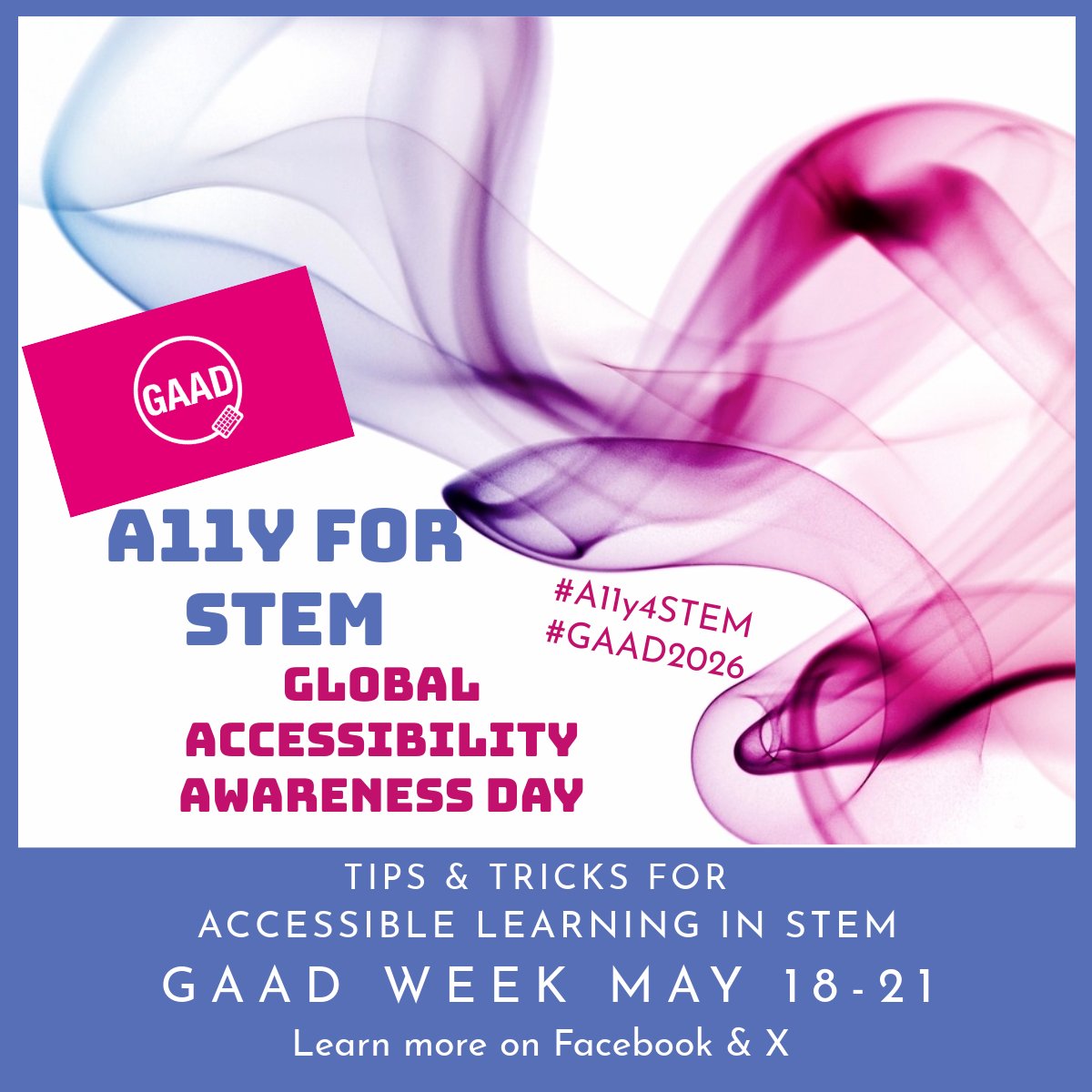 EITPHSC's tweet photo. Get ready for Global Accessibility Awareness Day with EIT next week! Explore the tips to make your STEM learning more accessible! Follow the hashtag: #A11y4STEM to find the posts! #GAAD @gbla11yday https://t.co/yxvTeWyML0