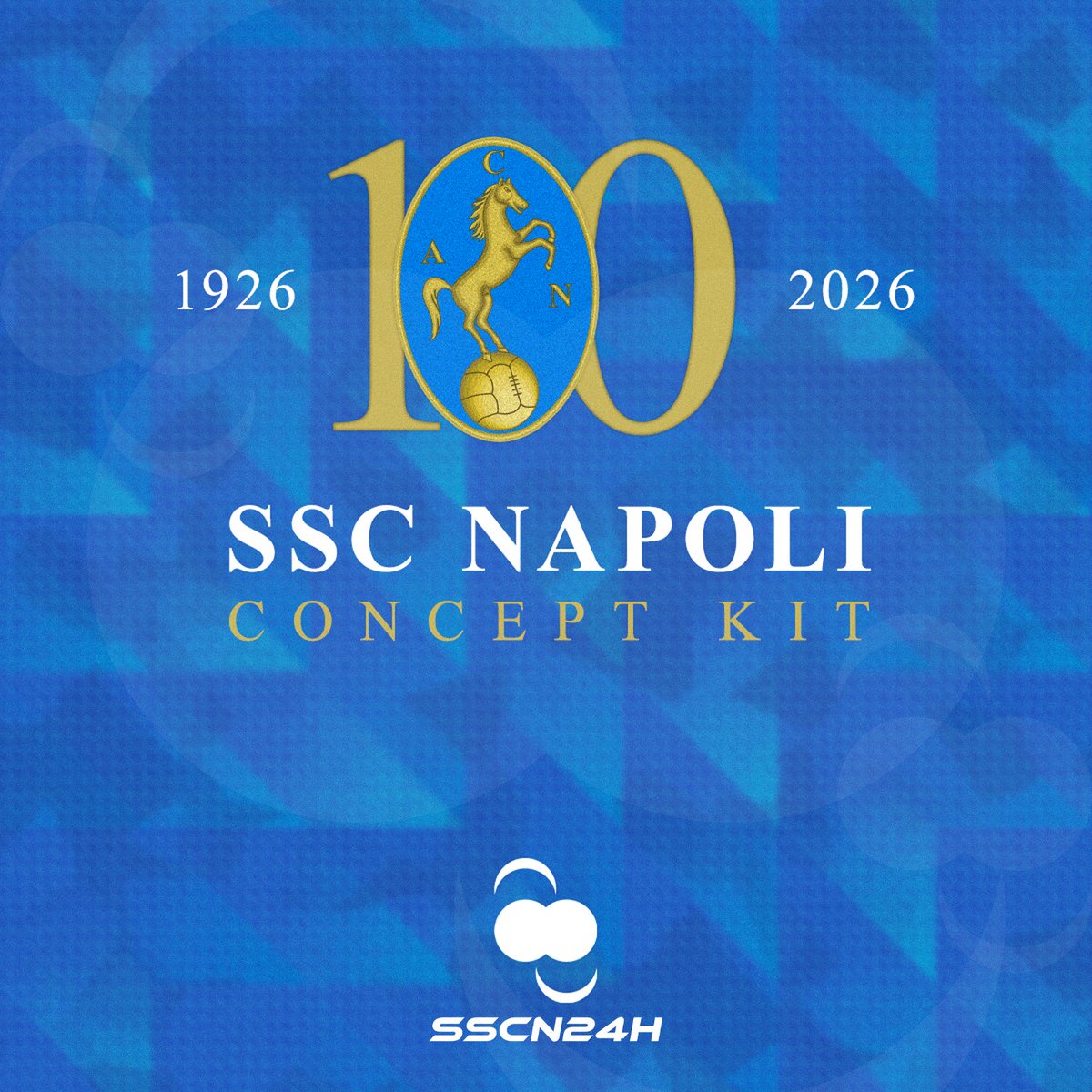 AntoG_Design's tweet photo. 🎨 Ritorno su X con questo mio lavoro degli ultimi giorni dedicato al centenario del Napoli, visibile anche sulla pagina IG di @sscnapoli24h 🌋💙

- Logo in oro a richiamare lo stemma del 1926 col cavallino rampante (il primo vero simbolo del Napoli, ben prima del ciuccio)

[1/2] https://t.co/3hdcT6qf3r
