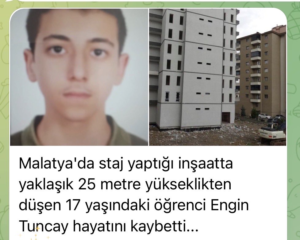 nefes_almali's tweet photo. @CirakStajFED @RTErdogan @NumanKurtulmus @mehmetucum @oktay_saral @ejderacikkapi @MahinurOzdemir @profdrorhanates @MvDrHasanArslan @aerdemcantimur @Korkutata_Zeki @isikhanvedat @vedatbilgn @akbasogluemin @NazimMavis @leylasahinusta @resulkurt34 @MHP_Bilgi @DSPGenelMerkez @bbpgenelmerkez @AkpartiAnkara @csgbakanligi @HMBakanligi @AKGMTeskilat @AKPartiTBMMGrup @iletisim Stajyerler hem güvensiz ortamlarda çalıştırılıyor
hem de yaptıkları sigorta emekliliğe sayılmıyor‼️

Can güvenliği yok, hak yok‼️
Bu nasıl sistem⁉️
@RTErdogan
@dbdevletbahceli
@MHP_Bilgi
@tcmeb
@isikhanvedat
@Yusuf__Tekin
Stajyeri Çırağı
#MuhalefetDuyduİktidarNerede https://t.co/TaMYVDZJaV