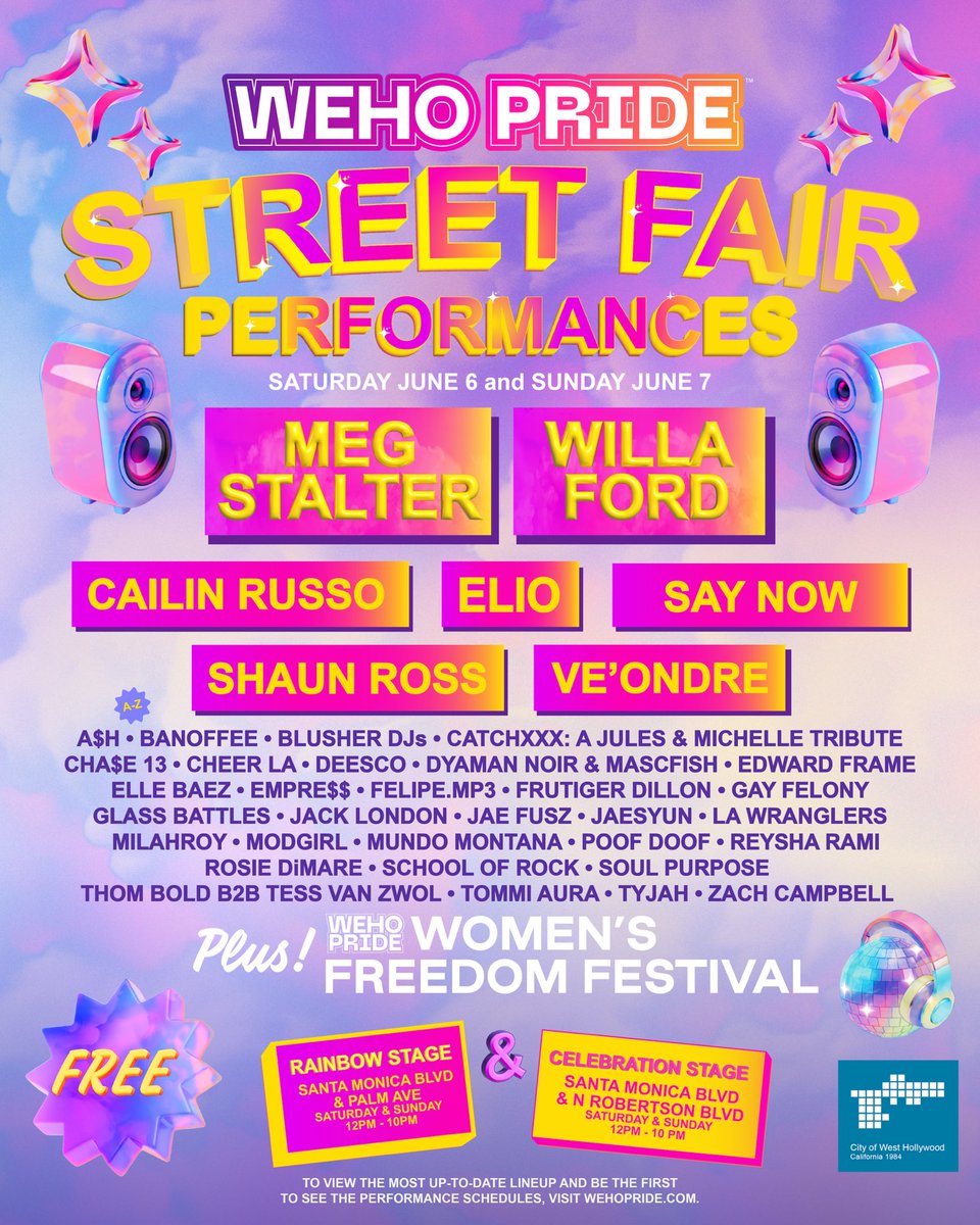 WillaFord's tweet photo. WeHo, I’m coming for you! I’m so excited to announce I’ll be performing at #WeHoPride! 🌈✨🪩 I can’t wait to celebrate with you 🩷 https://t.co/qCkkzouRi8 https://t.co/bn10Yt2oNF