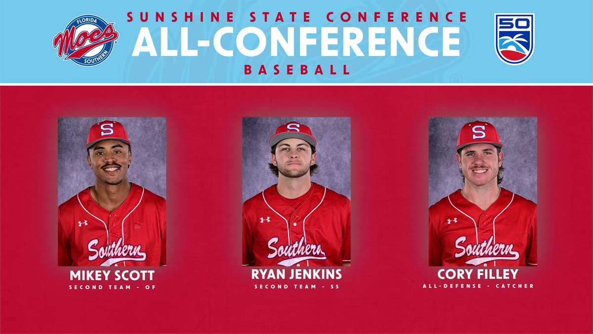 FSC_Mocs's tweet photo. Congrats to Mikey Scott, Ryan Jenkins, and Cory Filley of @MocsBaseball on their All-SSC Awards! 

Scott and Jenkins were named to the All-SSC Second Team, and Filley to the All-Defensive Team! #LetsGoMocs

📰: https://t.co/QTFFG4nIAB https://t.co/Mv26limldR