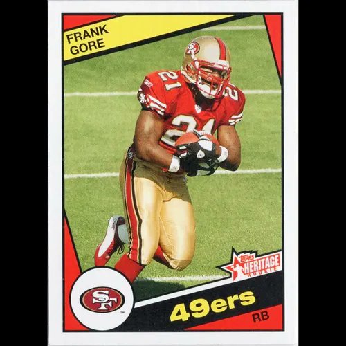 RepackedWax's tweet photo. 🏈 #FrankGore turns 43 today and is one of just 3 men to ever break the 16,000-yard rushing mark. And by break it, we mean he reached exactly 16,000 for his career.

And while Gore's best season of 1,695 yards in 2006 doesn't even put him in the top 30 single season rushing leaders, he is perhaps one of the most durable and consistent backs in NFL history. Gore played for 16 seasons, never missing more than a handful of games in a season, giving him an average of precisely 1,000 yards rushed per season for his career. 

So how do you think the future Hall of Famer (how the hell didn't he get the nod for 2026??) Gore stacks up against the all-time great running backs like Walter Payton, Jim Brown, Emmitt Smith and Barry Sanders? Is he elite or is he a very good back who just kept doing consistently well throughout his career? #footballcards #footballhistory #NFLhistory #RepackedWax