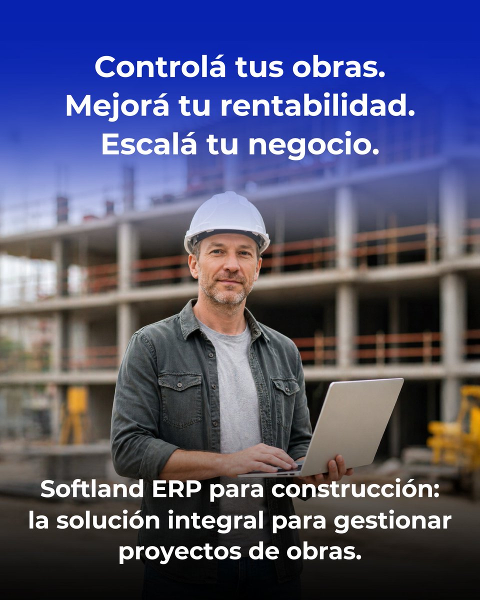 SoftlandArg's tweet photo. Cada decisión impacta en los costos, los tiempos y los resultados. #SoftlandERP te da visibilidad total de cada proyecto, integrando procesos y simplificando la administración de tu empresa constructora.
Descubrí más: https://t.co/QKGeXMPNIS

#softland #construcción #softwareERP https://t.co/25WE8p9pf8