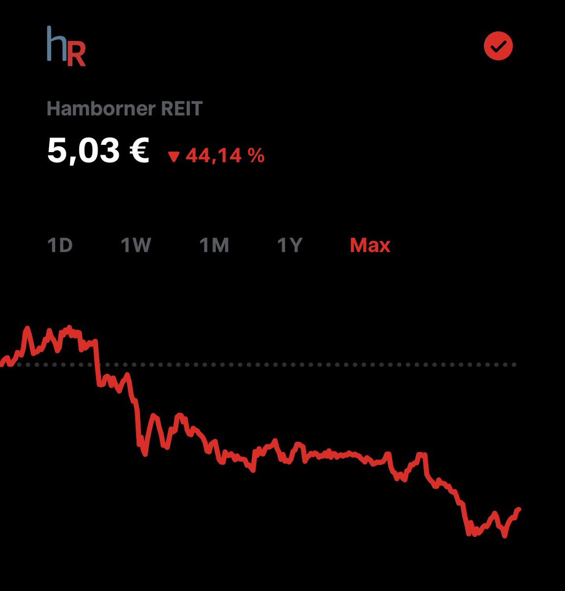 PintaricRobert's tweet photo. #HambornerREIT

Bin selbst investiert und aktuell deutlich im Minus 🙏🏻
Läuft bei mir aber weiter als #Sparplan, weil genau solche Phasen zeigen ob man nur wegen der Dividende drin ist oder wirklich langfristig denkt.

Pro:

- Hohe Dividendenrendite
- Viele Immobilien mit langfristigen Mietverträgen
- Aktie aktuell weit unter früheren Kursen
- Wenn die Zinsen irgendwann sinken könnten REITs wieder interessanter werden

Contra:
- Büroimmobilien bleiben aktuell ein Risiko
- Gewinn rückläufi

Was ich interessant finde:
Hamborner will den Büroanteil reduzieren und stärker auf Nahversorgung setzen. Klingt zumindest nach Anpassung statt Stillstand

Trotzdem:
sieht man wie brutal der Markt bei Immobilienwerten aktuell abverkauft hat. Minus 40 %+ im Chart sieht erstmal hart aus, genau da werden aber viele aufmerksam.

Wer von euch sammelt aktuell auch REITs ein oder fasst Immobilienaktien momentan garnicht mehr an ?

#aktien #dividende #börse #reit