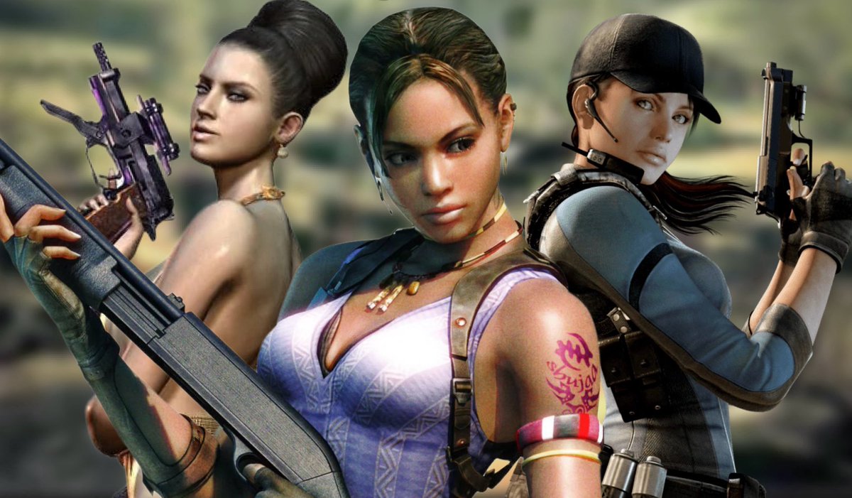 OllieDreamer's tweet photo. The real reason Resident Evil 5 is the best selling RE is because of these divas 💜 https://t.co/eulaVEjJpA