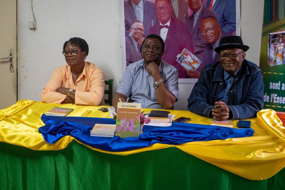 ndambovision's tweet photo. "Libreville mon amour", nouveau roman d'Eric Joël Békalé! 

Ce mardi 12 Mai 2026 au siège de l'union des écrivains gabonais (UDEG) s'est déroulée la conférence axée sur la présentation du nouveau roman de l'écrivain gabonais Eric Joël Békalé intitulé "Libreville mon amour". https://t.co/MgOVnCATi3