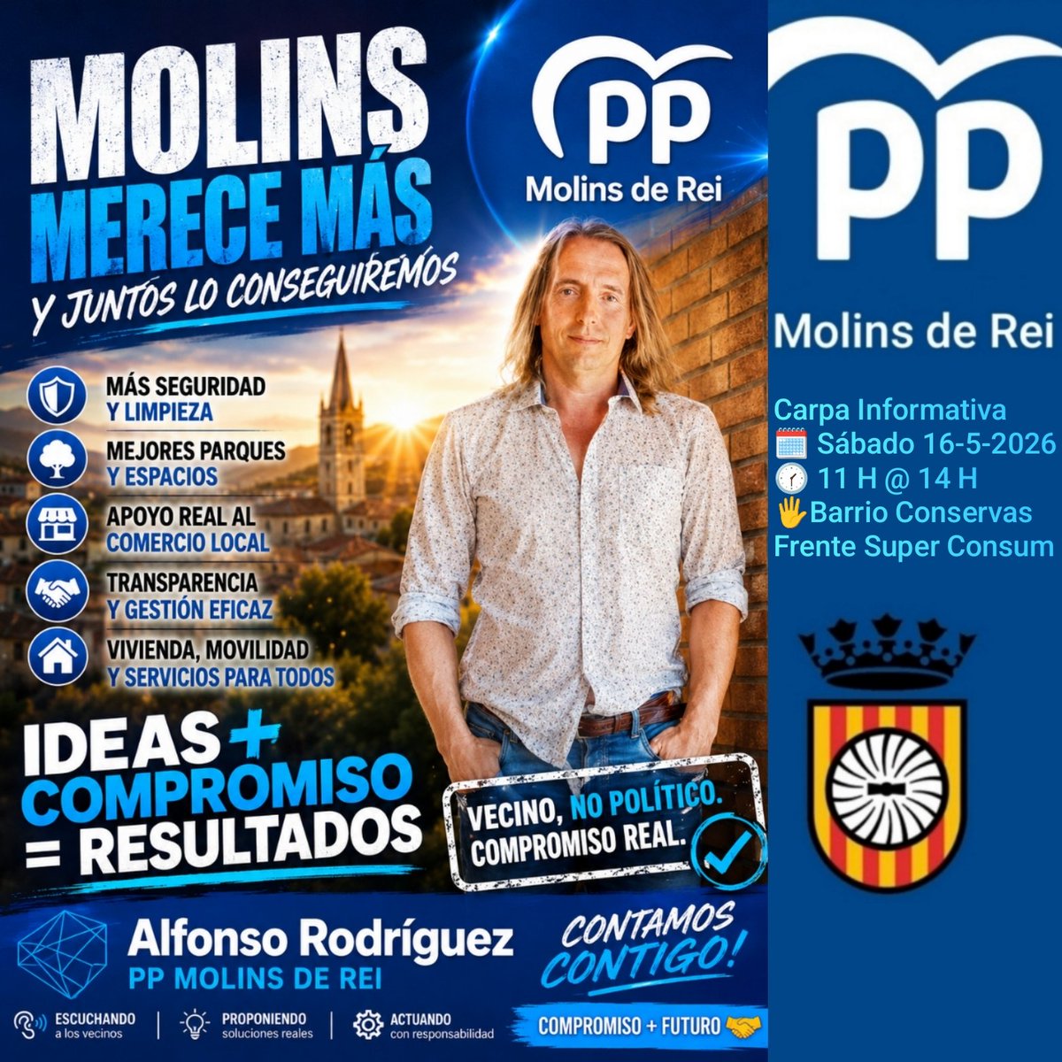 IdeasAlfonso's tweet photo. 🖐️
@PPMolinsdRei
Este Sábado 16-5-2026
Volvemos a compartir contigo un espacio de LIBERTAD 🕊️
Te esperamos🤝
#SomosEquipoMdR https://t.co/TCXNGSokeJ
