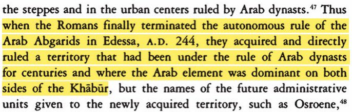arabiqa's tweet photo. Truth is, Arabs have been erased from their own history for decades by rhetoric like this.

The Abgarid Kingdom was an Arab one; that’s a well-known fact. The word "Osroene" literally comes from the name of an Arab tribe.

And if you don’t like it @AramaicWire you can unfollow😉 https://t.co/eMbKOVvMF8
