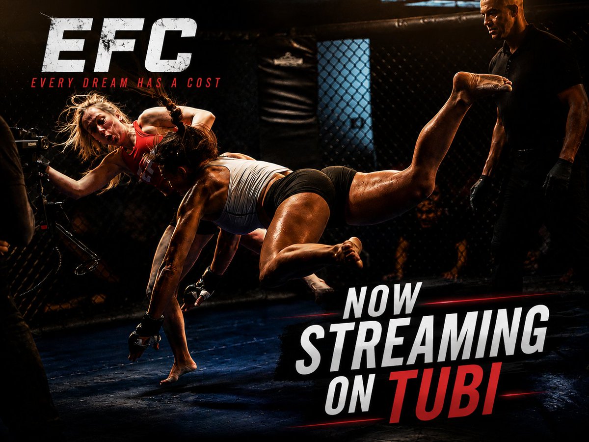 efcmovie's tweet photo. The Rousey vs Carano super fight proves one thing:

Women’s MMA still moves culture. 👊

EFC was built from that same spirit — raw, emotional, and grounded in the reality of fighters.

Streaming now on Tubi.

#EFCMovie #WMMA #MMA #RouseyVsCarano https://t.co/506TXJiDtd