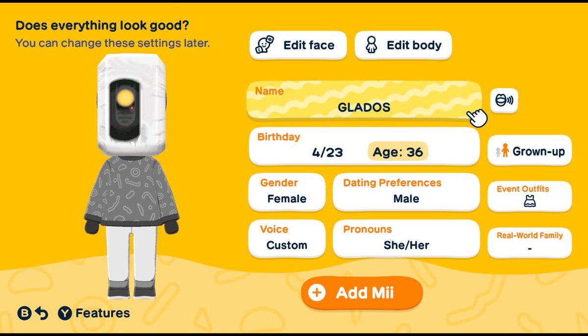 FadeRax64's tweet photo. i forgot to set her dating preference but LOOK who it is….

#GLaDOS #portal #tomodachilife https://t.co/AW19dCeWP7