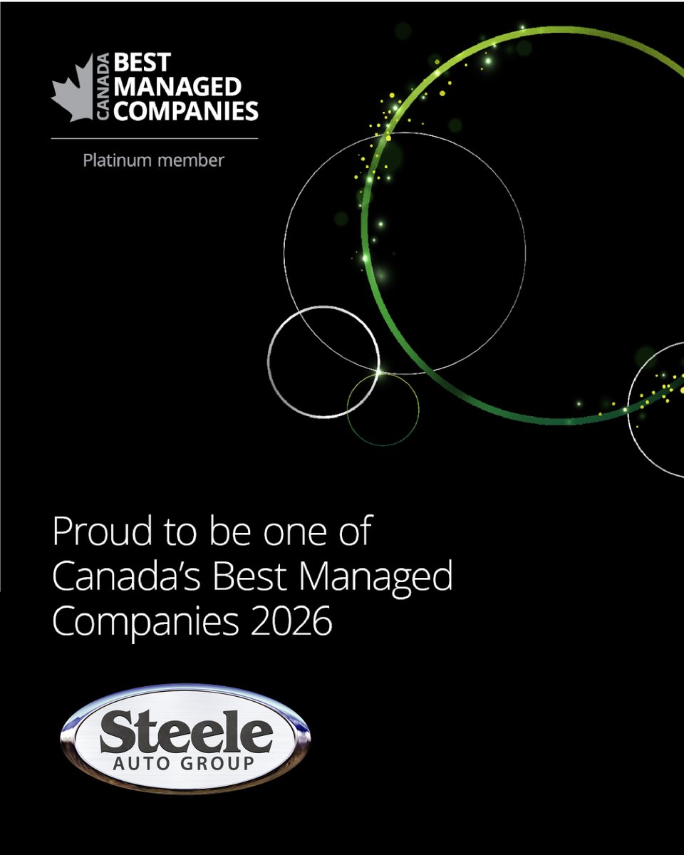 HalifaxAudi's tweet photo. Steele Auto Group is proud to be recognized as one of Canada’s Best Managed Companies for the 14th consecutive year, maintaining Platinum Club status. 

Everything we do is driven by you.

#SteeleAutoGroup #WhySteeleAuto #CanadasBestManaged #Deloitte #AudiHalifax https://t.co/wu1c7tO2VQ
