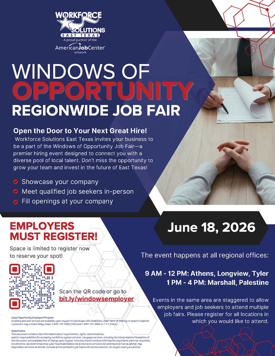 Workforce Solutions East Texas tweet media