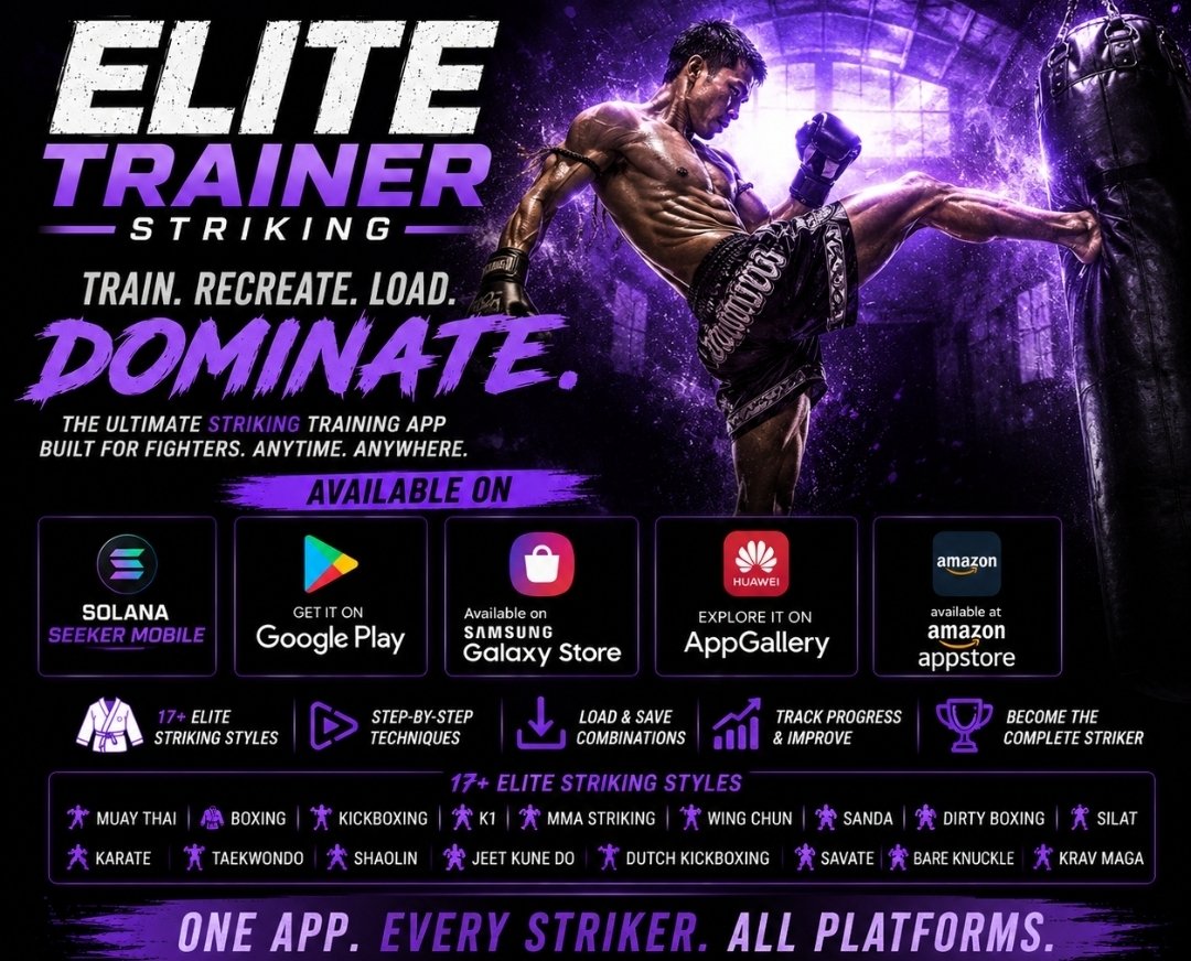 E_TrainerApps's tweet photo. 🔥 ELITE TRAINER STRIKING 🔥

Elite Striking Styles including Muay Thai, Boxing, K1, Wing Chun, Shaolin, Dirty Boxing &amp; more.

📲 Download Now:
https://t.co/q66PvH4iT7

#EliteTrainerStriking #MuayThai #Boxing #Kickboxing #WingChun #K1 #FightTraining https://t.co/5AfrE1m6nK