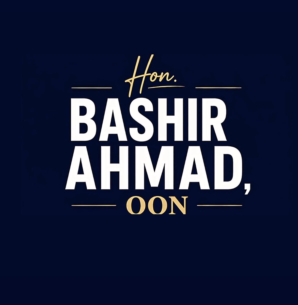 Bashir Ahmad, OON tweet media