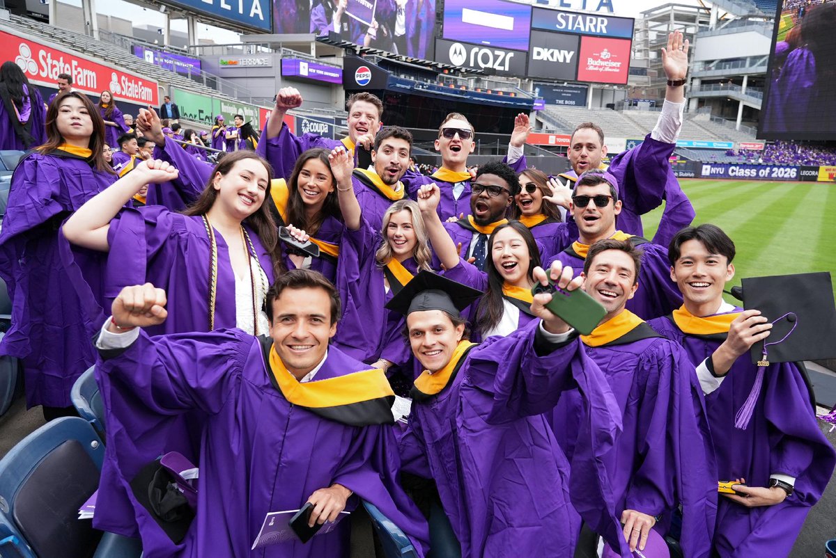 NYUSPS's tweet photo. Congratulations Class of 2026! Here's a sneak peek from today's All-University Commencement held at Yankee Stadium. We'll see you at Radio City for our two convocation ceremonies! 🎓

#WeAreSPS #NYUSPS2026 #NYU2026 https://t.co/2deynjQSLX