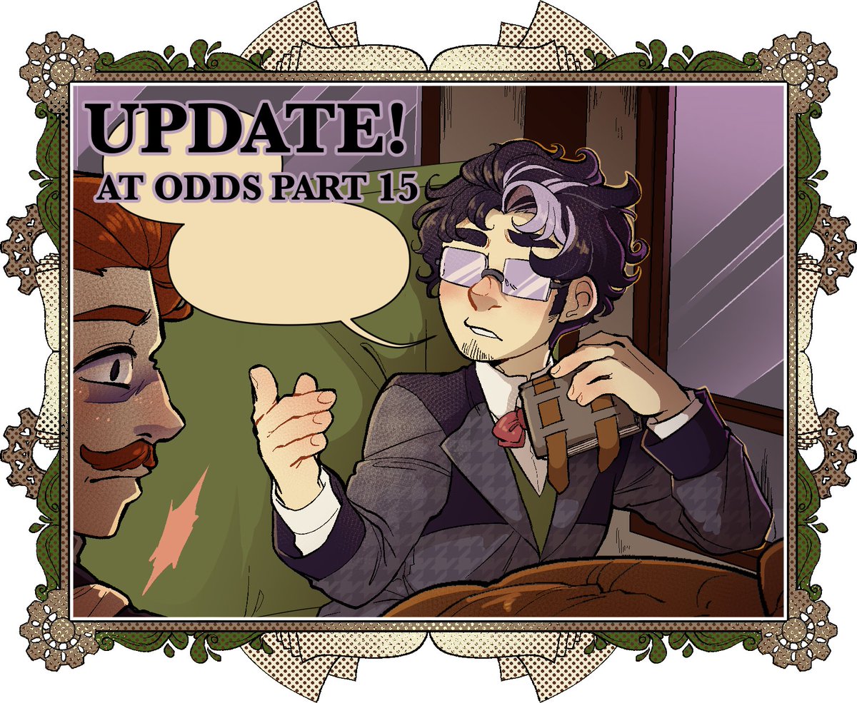 SearchJekyll's tweet photo. Update!🧪
At Odds Part 15 is now up on Comicfury!
https://t.co/NW54Q7WWOs🔎
🔍Read from the start here: https://t.co/JV1MAcSFoB 
📷Plenty of early access updates on Patreon: https://t.co/w81G67vQge https://t.co/fEJgsTShTU