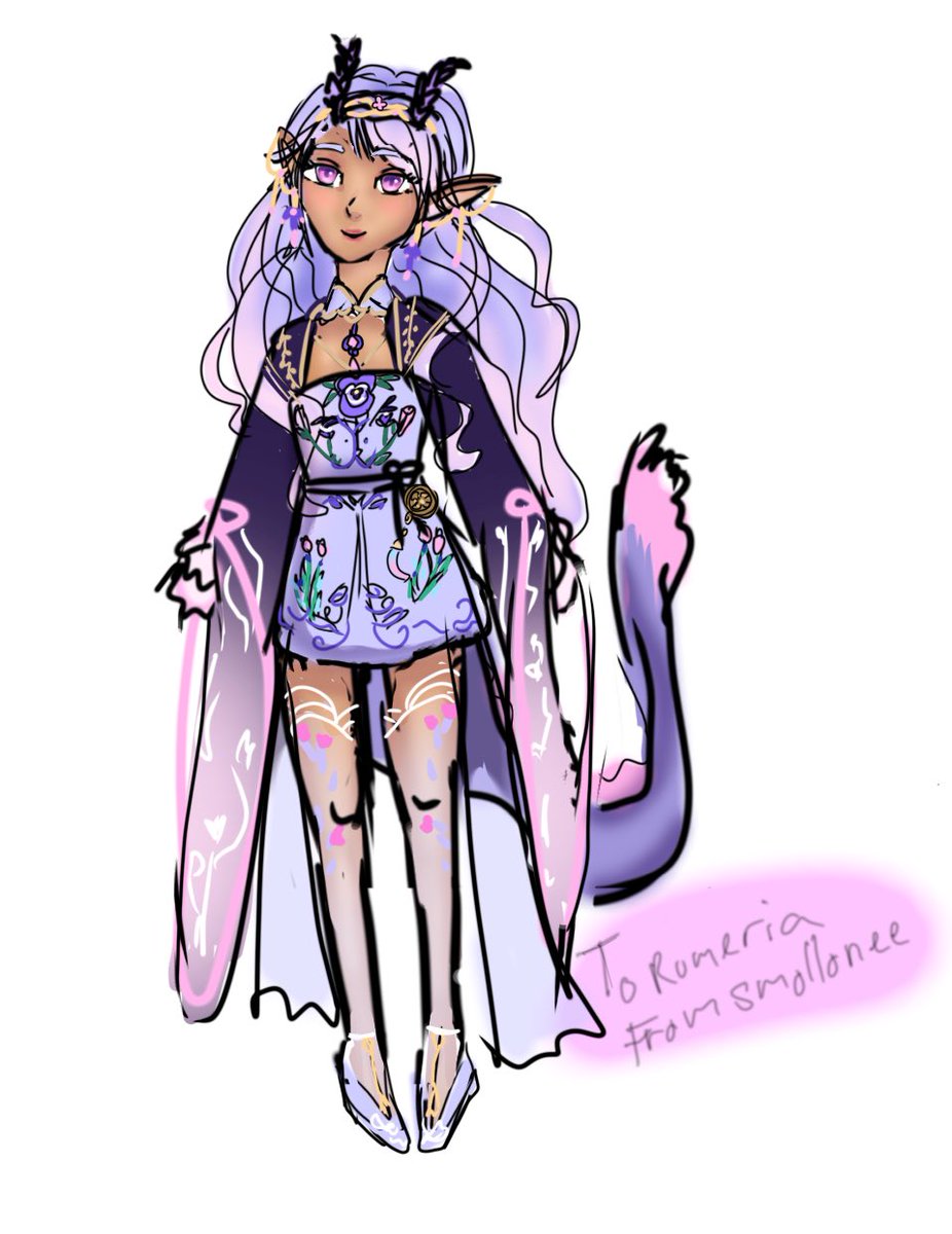 smollo1e's tweet photo. Art of Ria this is a gift check out @Rumeiria the faedragon vtuber. Originaldesign by @DreamingAnya https://t.co/Zl6vlL88yd