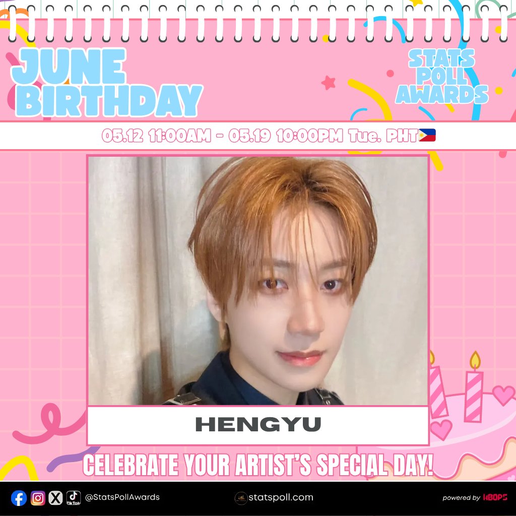 statspolglobal's tweet photo. 🎂 JUNE BIRTHDAY POLL 🎂
 
HENG YU from MODYSSEY is nominated! 🇨🇳✨

🗳️ VOTE NOW: https://t.co/RNvgOdhkMK
🗓️ Voting Period: May 12 • 11AM — May 19 • 10PM PHT
 
#StatsPollAwards #JuneBirthdayPoll #MODYSSEY #HENGYU #HengYu_MODYSSEY #VoteNow https://t.co/SlcVmJvAXO