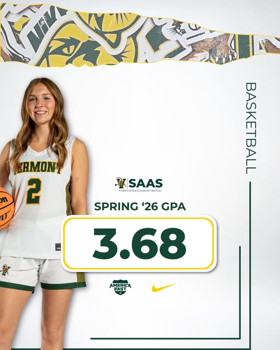 AnthonySpags's tweet photo. Spring grades are IN. 

5-Year Program highs for @UVMwbb, @UVMwlax, and @UVMmsoccer 

The 2025-26 school year saw @UVMfieldhky reach program highs as well for cumulative GPA!

A few of the impressive team performances in the classroom. 

@uvmathletics | #LetsRally https://t.co/aLQhczTyiy