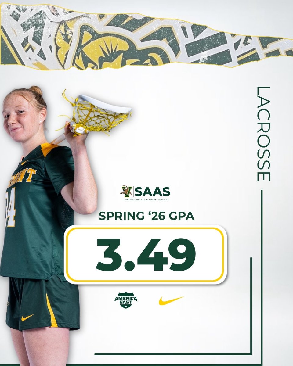 AnthonySpags's tweet photo. Spring grades are IN. 

5-Year Program highs for @UVMwbb, @UVMwlax, and @UVMmsoccer 

The 2025-26 school year saw @UVMfieldhky reach program highs as well for cumulative GPA!

A few of the impressive team performances in the classroom. 

@uvmathletics | #LetsRally https://t.co/aLQhczTyiy