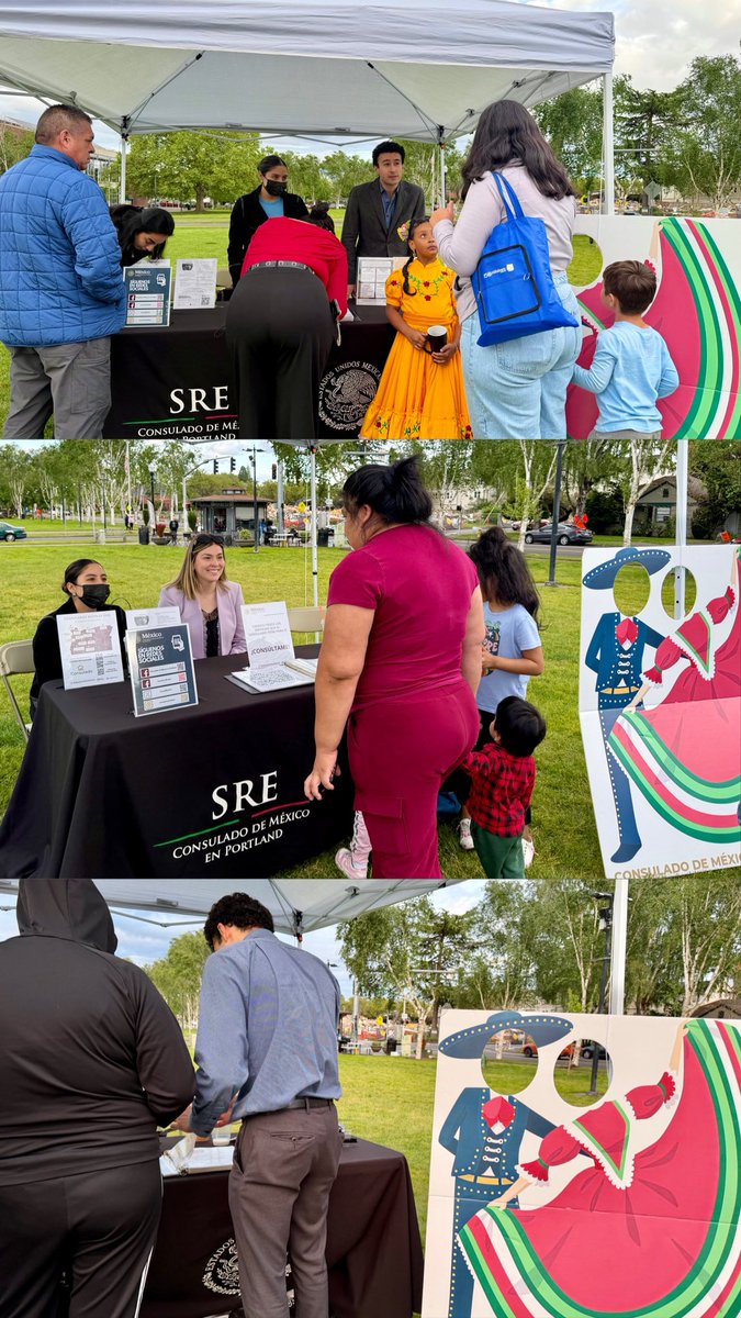 ConsulMexPot's tweet photo. 🪭Durante #MéxicoEnElCorazón 2026 en @CityOfBeaverton, el equipo de @ConsulMexPot participó con una mesa informativa para orientar y acercar recursos consulares a nuestra gran comunidad mexicana🪪. Seguimos fortaleciendo espacios de cercanía y atención para las familias 🇲🇽. https://t.co/4ueMNGgX9f