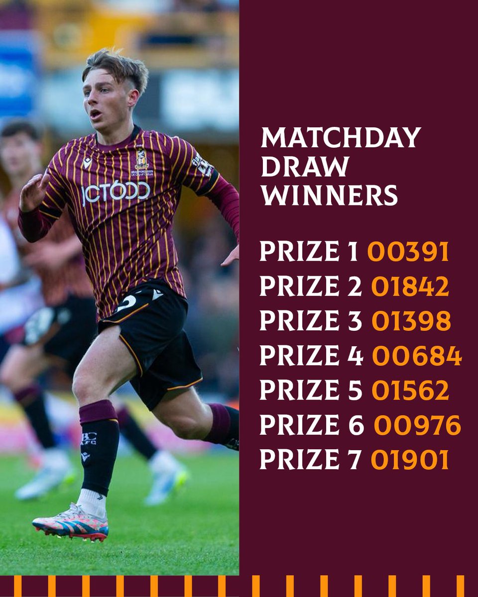 officialbantams's tweet photo. Are you a winner in this evening's matchday draw? π±
#BCAFC | #BRAvBOL https://t.co/AaXSrHXkqF