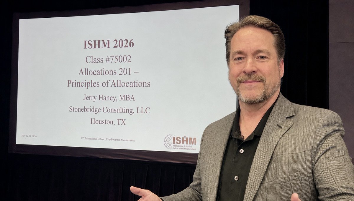 askStonebridge's tweet photo. What a week at the 99th International School of Hydrocarbon Measurement!

Jerry Haney led 5 sessions, doing what he does best: making complex measurement concepts accessible, actionable, and directly applicable to the challenges our industry faces every day.

#ISHM #OilandGas https://t.co/cYiyORdQEV