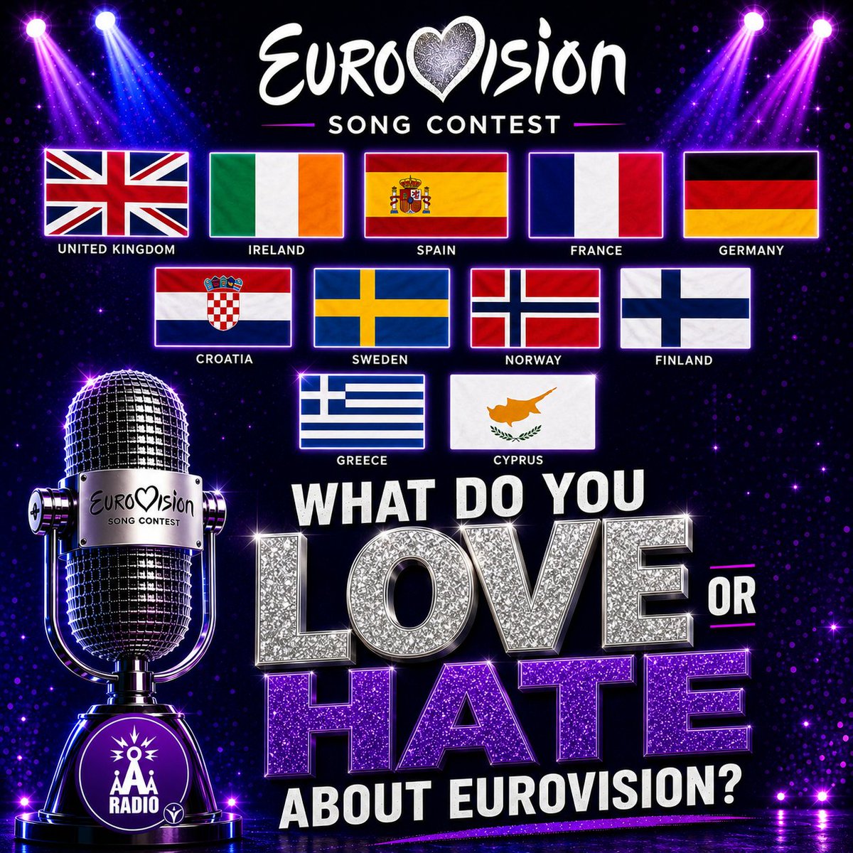 aaaonair's tweet photo. ⭐ 𝗘𝗨𝗥𝗢𝗩𝗜𝗦𝗜𝗢𝗡 - 𝗜𝗧'𝗦 𝗧𝗜𝗠𝗘!⭐Semi-Final 2 is LIVE tonight ahead of Saturday’s Grand Final! 👀 Pop over to our FB page , join in &amp; tell us what you love or hate about Eurovision😁  We love it here at https://t.co/HajkdsUJyK 🕺🏼🪩🌈
#Eurovisión2026 #Eurovisión https://t.co/Z5XBOyqKf5