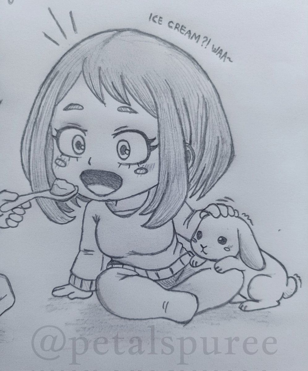 petalspuree's tweet photo. first time attempting to draw chibi izuocha – and bunnies too I guess 🐰🌸🍀

#izuocha #MHAfanart https://t.co/kSSfmMt1A3