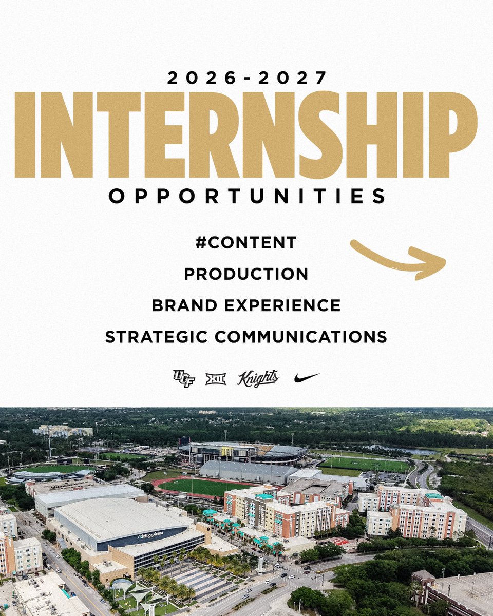 UCFKnights's tweet photo. ⚔️ INTERNSHIPS AVAILABLE ⚔️ 

Check out all of our open opportunities in the thread 🧵 https://t.co/IhKEEWxClO