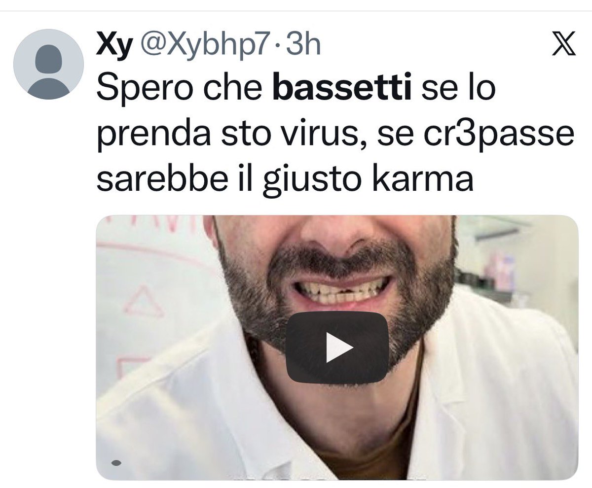ProfMBassetti's tweet photo. Codardo. Perché non metti un nome vero e una foto così ti mando i carabinieri a casa? Dietro la tastiera siete tutti fenomeni. Poi in tribunale ve la fate sotto. 
Questo è il livello di ignoranza di gente molto vicina a una parte della politica italiana. Indovinate un po’ a quale parte appartengono?