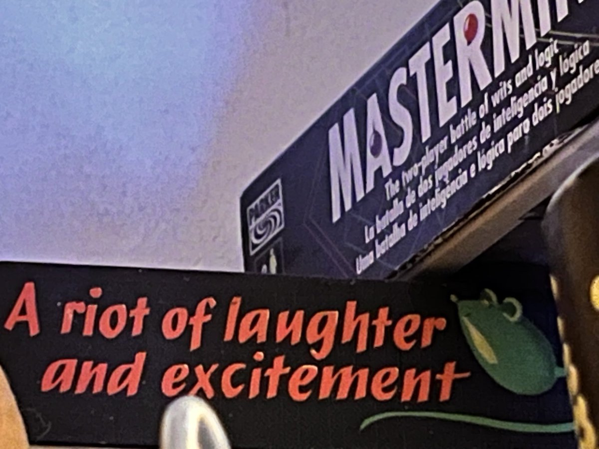 MooHaze's tweet photo. @LBFlyawayhome Yes!!!! Our game (that was kept since childhood) is living amongst a pile of stuff in my lounge… next to mastermind. Living the 70s in the 20s 😂 https://t.co/QpAK0Kdanh