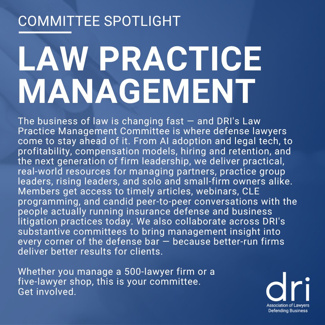 DRI | Association of Lawyers Defending Business tweet media