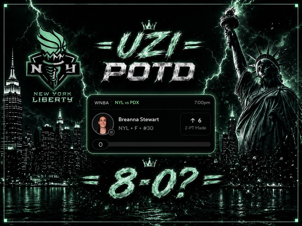 UziLuvBets's tweet photo. POTD 🌟🗽

Let’s Go 8-0 🔒✍🏽

#GamblingX #POTD #PrizePicks https://t.co/AEgWz7Q0tE