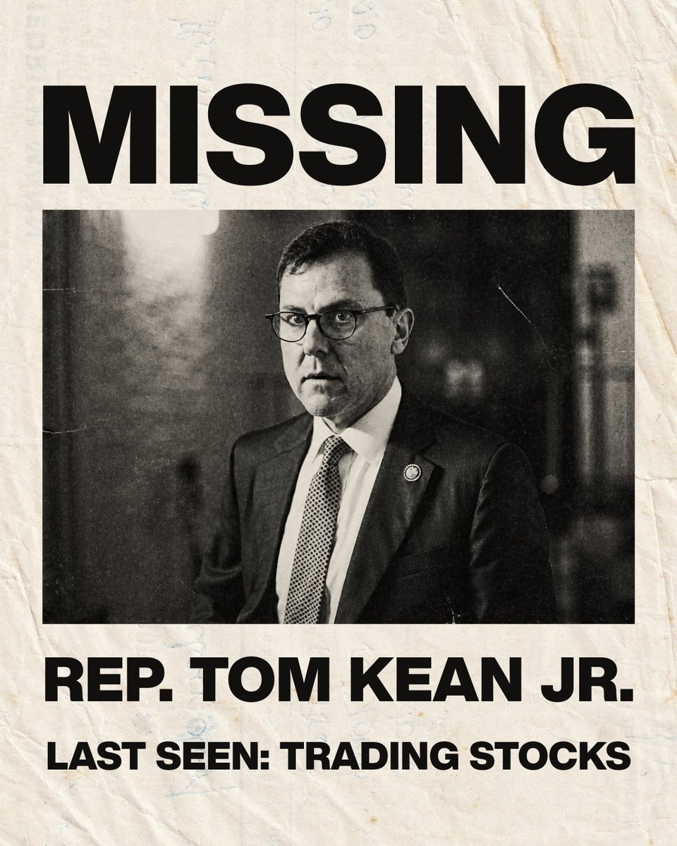 UnrigOurEconomy's tweet photo. .@CongressmanKean, where are you? While working people struggle to get by, you're trading stocks. New Jerseyans want a representative that shows up to the job and looks out for their wallets -- not just his own. https://t.co/ncIjExPPUn