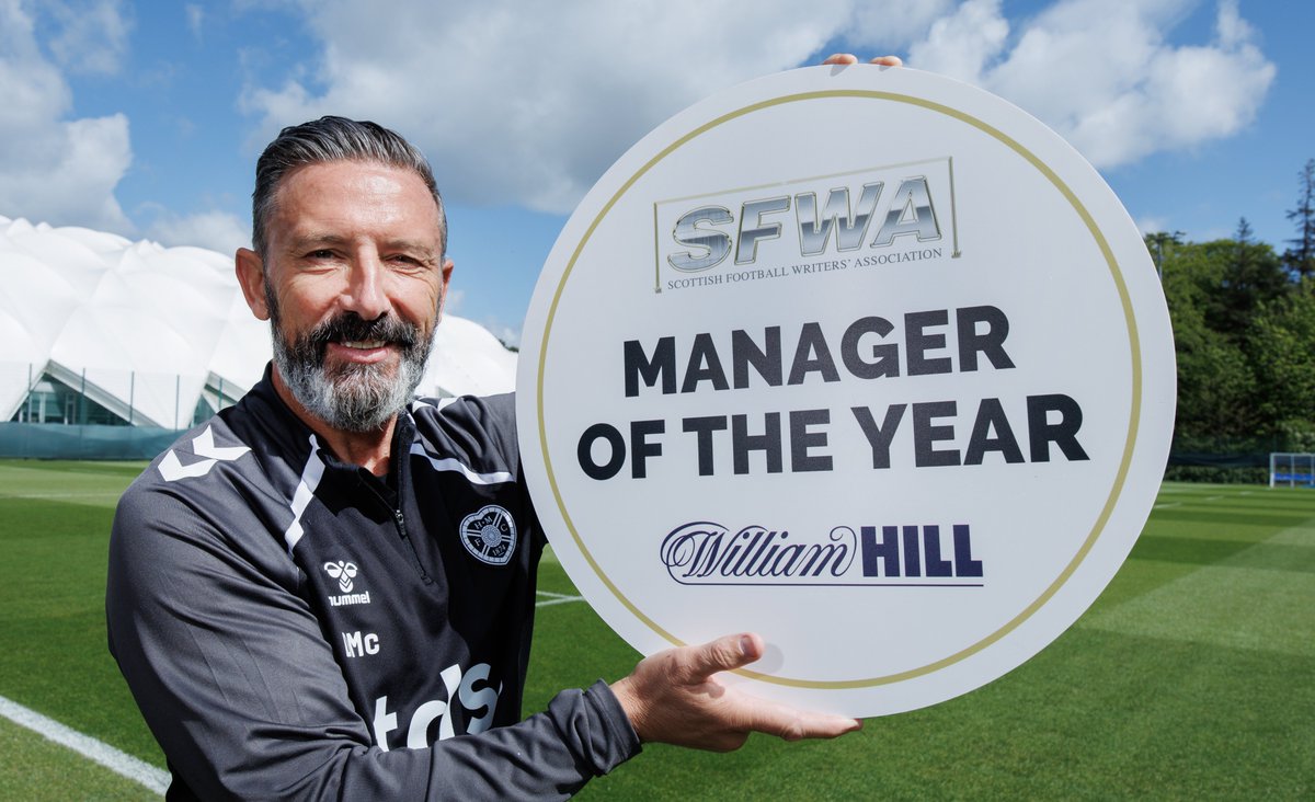 sked21's tweet photo. 🎖️ Derek McInnes wins his third manager of the year award of the season with the @scottishfwa award

Only the second Hearts manager to win the award. Csaba Laszlo the other.

🔗 https://t.co/igQO9NfHtX https://t.co/5VkBlMY6t8