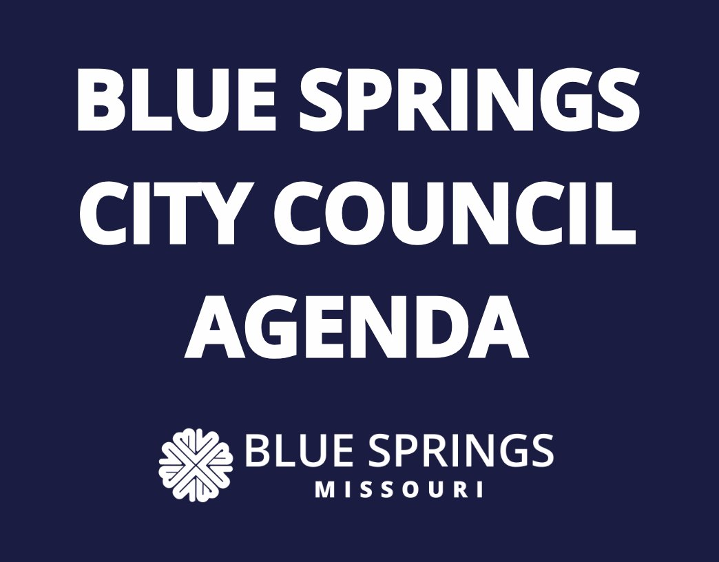 BlueSpringsGov's tweet photo. The Monday, May18, 2026, City Council Meeting agenda is now available. You can view it here: https://t.co/kKc7nFDWU5

The meeting can be viewed live on our website at https://t.co/7tsn2cqNdr and our YouTube channel. It will be re-broadcast on Comcast Channel 7. https://t.co/9srJPD1ENk