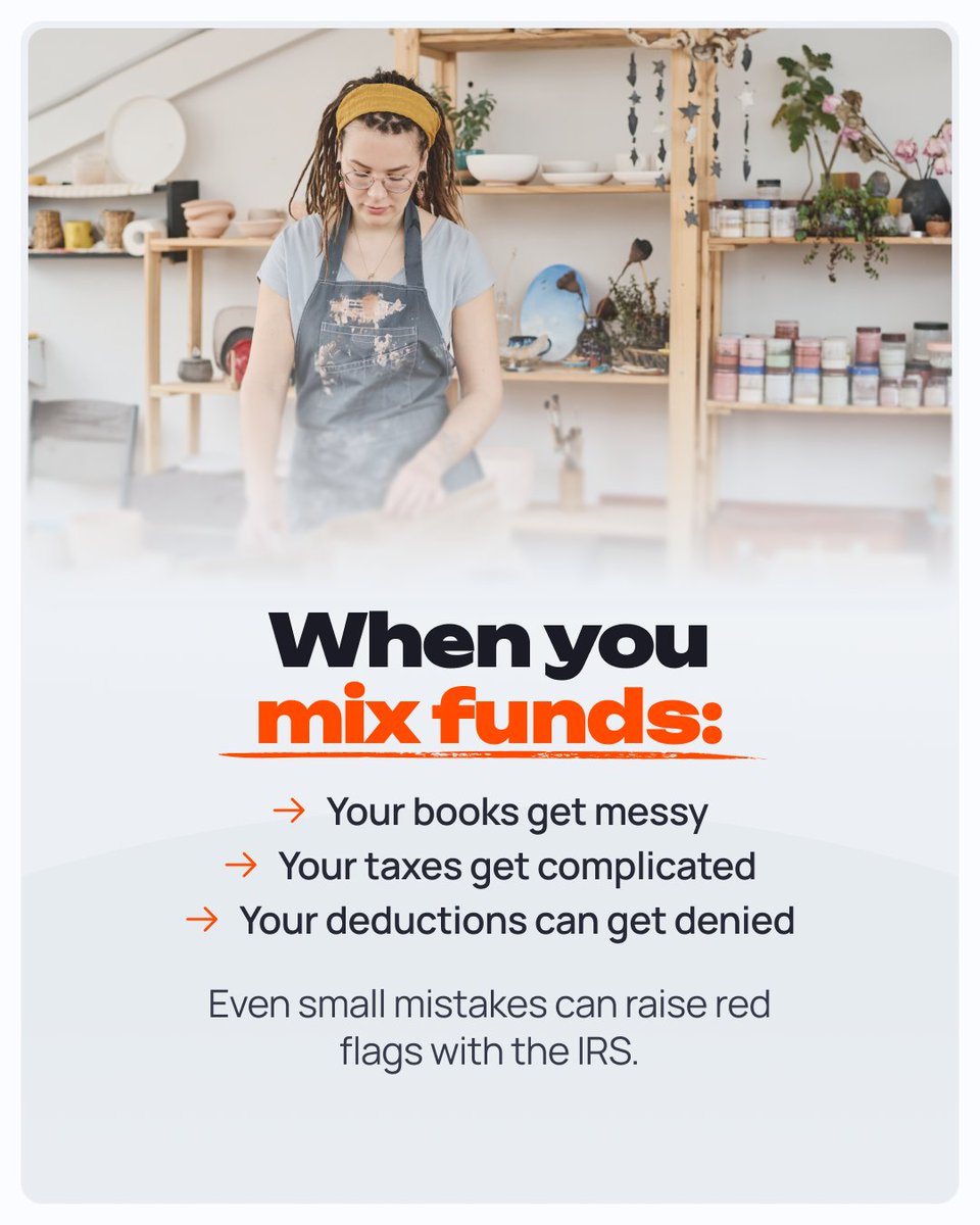 bizeeofficial's tweet photo. If your business and personal finances are mixed, your protection is too. 

Blurring the line doesn’t just create messy books — it can put your liability protection at risk and complicate your taxes.

To learn how to separate your finances the right way, just keep reading 

👉 https://t.co/w6YGCgRVwz

#EntrepreneurMindset #LLC #TaxTips #Bizee