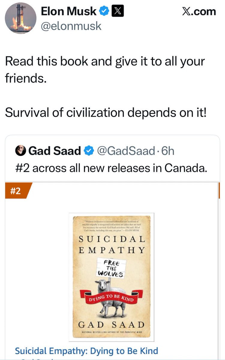 Gad Saad tweet media