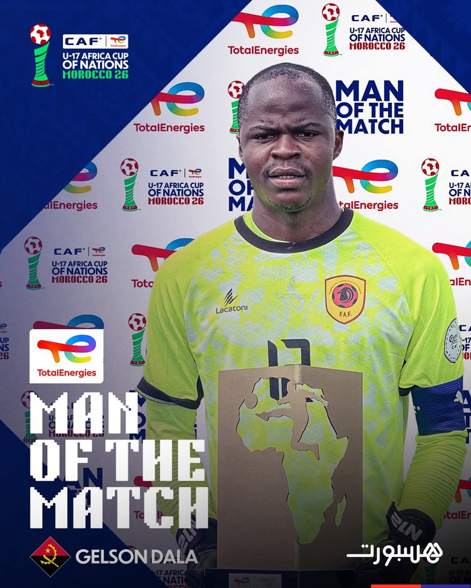 WalidElMechri2's tweet photo. Le gardien Angolais U17 😶élu Homme du match suite à son grand aujourd'hui contre le Mali U17 🫣😂 https://t.co/tha8kQVc96