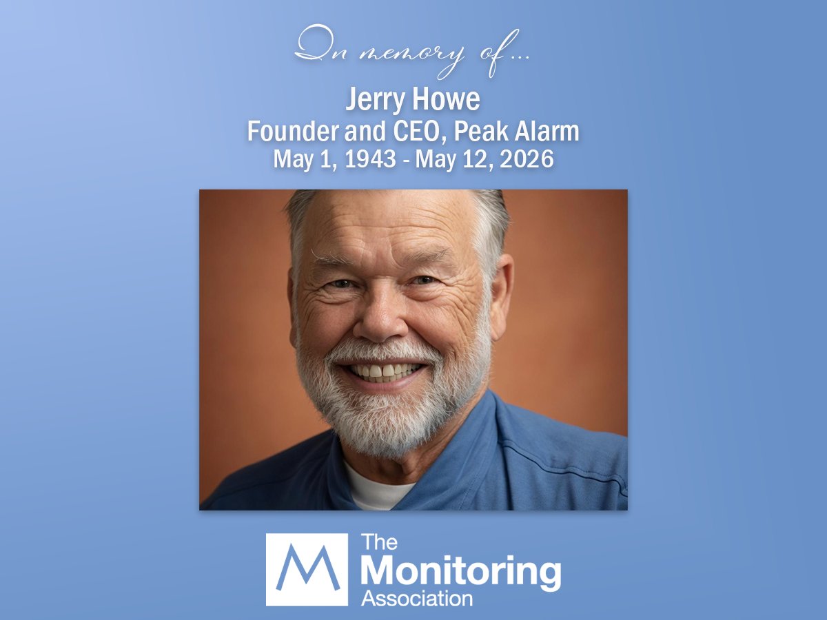 MonitoringAssoc's tweet photo. TMA has learned of the passing of Peak Alarm Founder and CEO Jerry Howe.  A visionary entrepreneur, devoted family man, and proud veteran, Jerry passed away on May 12 at 83 years old. Read more about Jerry’s life and legacy at https://t.co/loRGV2CmuK https://t.co/j9jF0yJTux