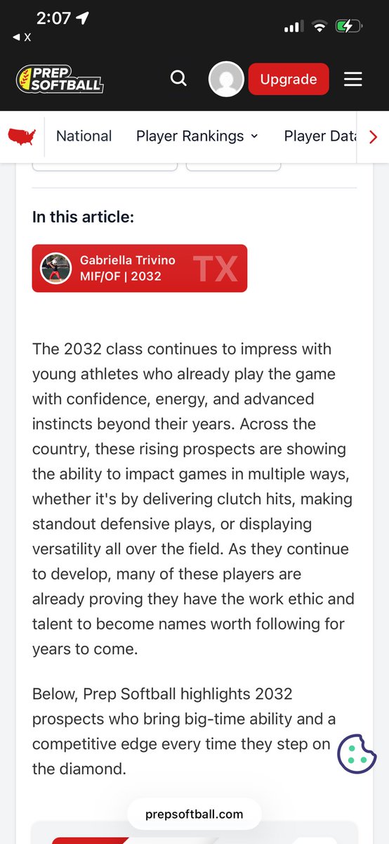 ladydukes2032's tweet photo. Our #5 is featured in Prep Softball 2032 Prospects 👏

Congratulations Lizzy! If you’ve had a chance to watch Lizzy in any and every position she plays you know it’s always fun to watch!💙 @LizzyHearn2032 https://t.co/MmHB5QLRiI