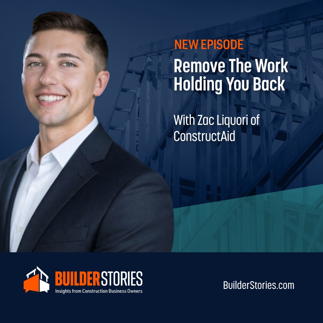 builder_stories's tweet photo. Episode 138: Remove The Work Holding You Back with Zac Liquori of ConstructAid. Zac reveals how to build stronger systems and escape admin overload. Listen wherever you get your podcasts! #BuilderStories #JobTread
https://t.co/bmQkYSlKvE https://t.co/P3NcVB2Sq4