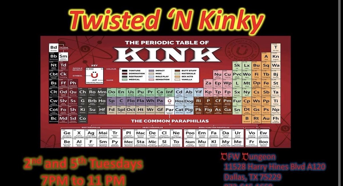 DfwDungeon's tweet photo. From impact to rope, wax to little space—whatever your kinky heart desires, we’ve got the space for it. Meet new people, watch amazing scenes, learn something new, or just come hang out with the community. 🖤

🕒 Doors: 7 PM
📚 Demo: 7:30 PM

18+ only https://t.co/eSoXWIMbCM