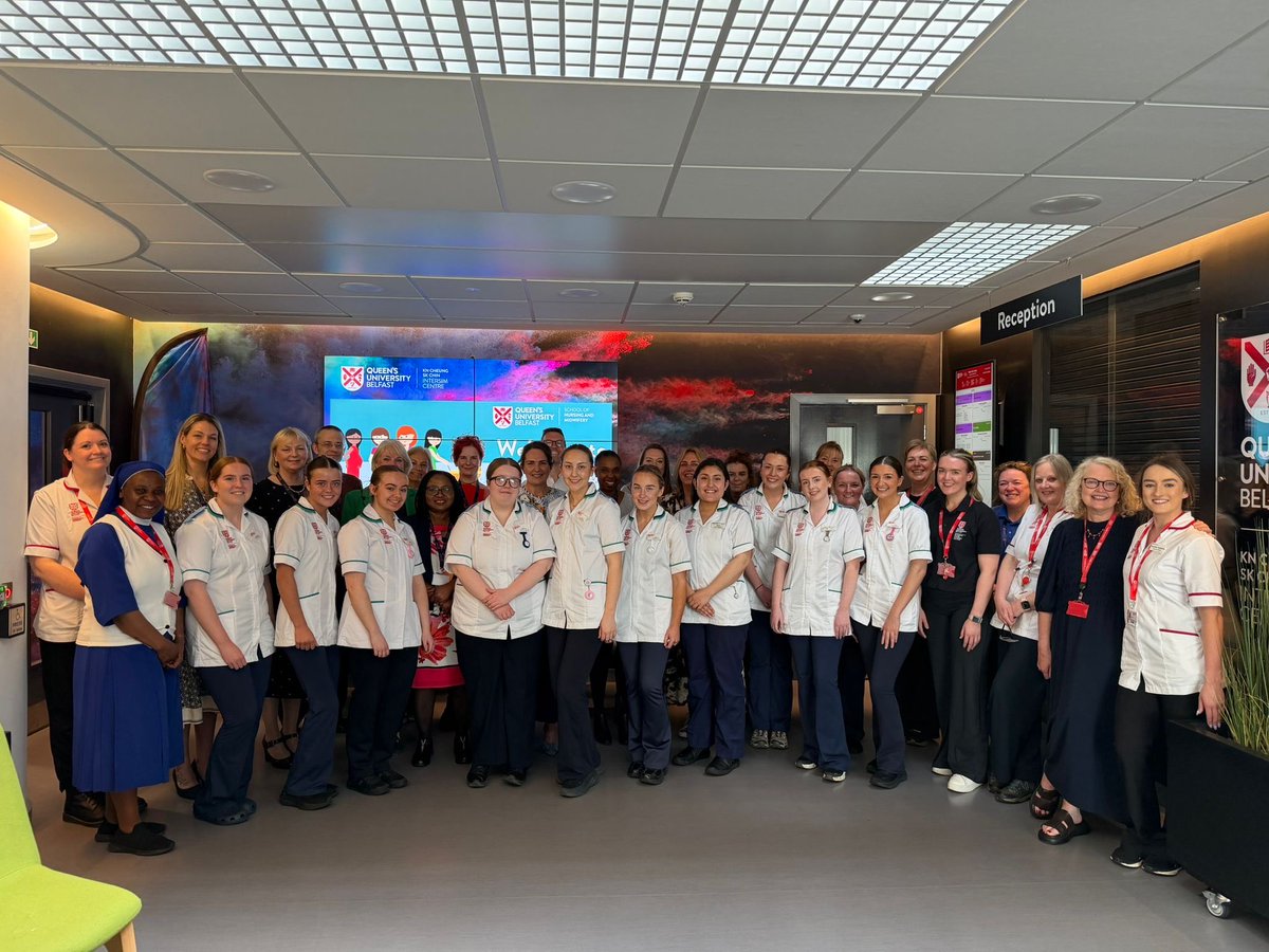MidwifeHannahL's tweet photo. .@MidwivesRCM board visit Northern Ireland-to royal Belfast hospital hearing SWAN midwifery team delivering aspirational care to women with complex needs. Next, @QUBelfast meeting first year student midwives, midwifery educators and seeing the innovative simulation suites!@RcmNi https://t.co/Wx2As9oMb0