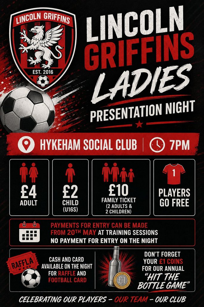 LadiesLincoln's tweet photo. Presentation Nights in June #Pitchero
https://t.co/AYFFWJEy9m https://t.co/r0cVL3lbzv