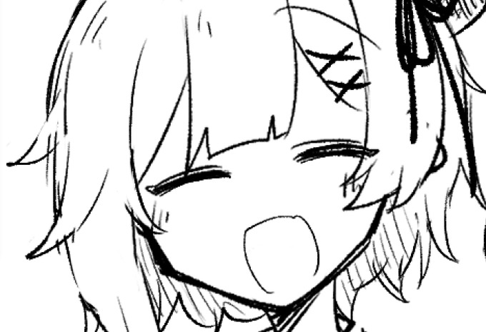 最近エマを描くときによくやってるんですが、目尻がぴょっとしているとかわいいなとなっております