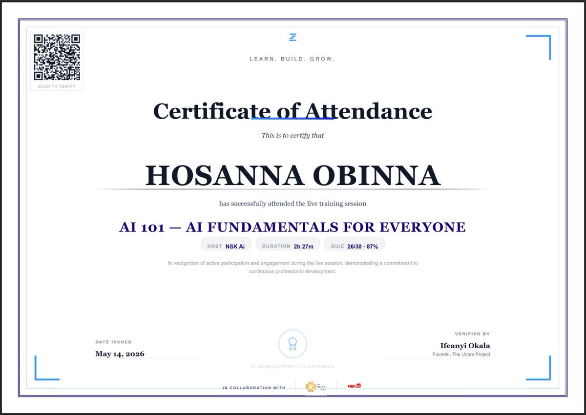 mrhosannac's tweet photo. Day 1 of #TheUdaraProject and my brain is already on fire🧵

The speaker said something today that got me thinking: 
Africa doesn't need to own the chips or the data centers like some developed countries to matter in AI. We need to BUILD.  

And that hit me personally because, as an upcoming Data Analyst, I already see the problems around me every single day. 
I just haven't always framed them as opportunities that give me leverage to BUILD, and that changes now..................

@NskAiCommunity @TheUdaraProject