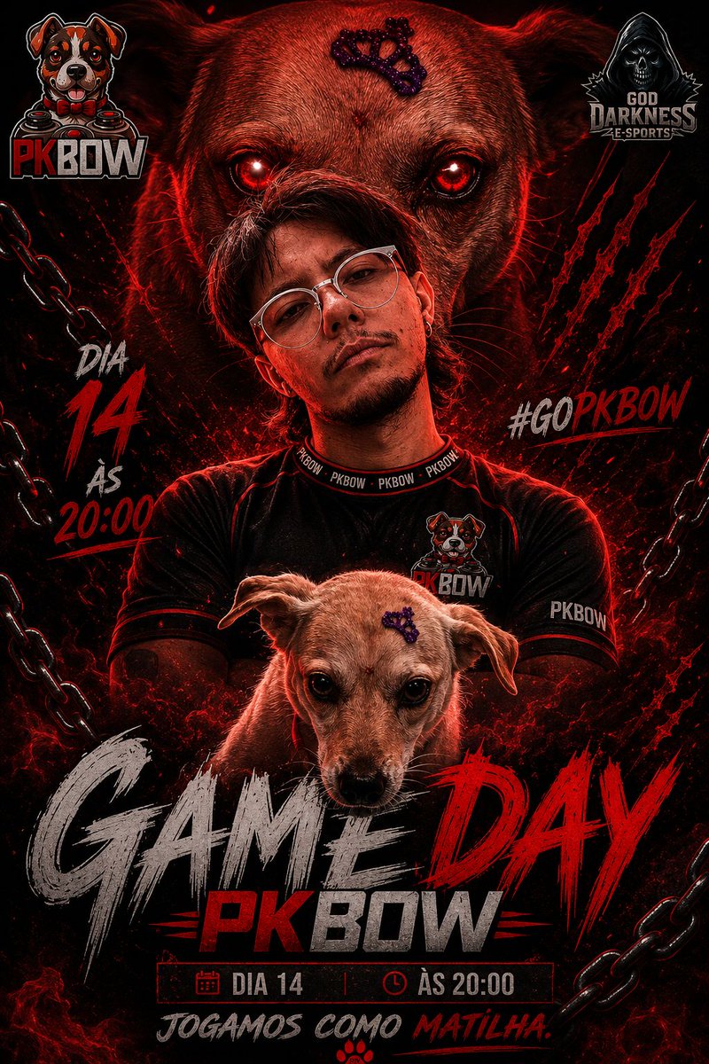 pkbowesports's tweet photo. 🥳Dia de guerra! ⚔️
Hoje tem PKBOW x God Darkness Academy pela @ligagalactica_ !
Vamos com tudo pra cima cachorrada!
#GOPKB https://t.co/N1ItTxYHzO