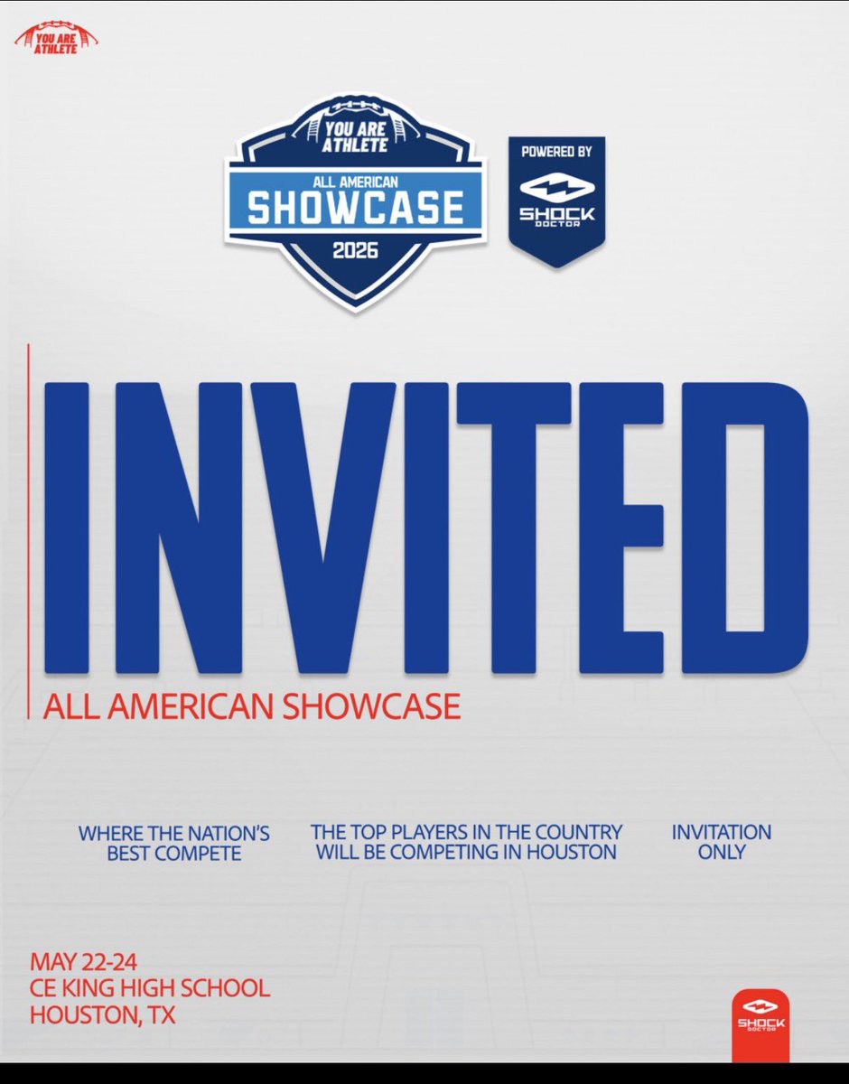 KasonHammons's tweet photo. Thank you @youareathlete for the invite to the all america showcase. https://t.co/1Tdoxl4Vlw